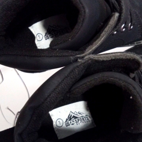 US SPORT OUTDOOR BLACK LACE UP HIGH TOP HIKING BOOTS BOYS SIZE 1 NWT - Picture 11 of 11